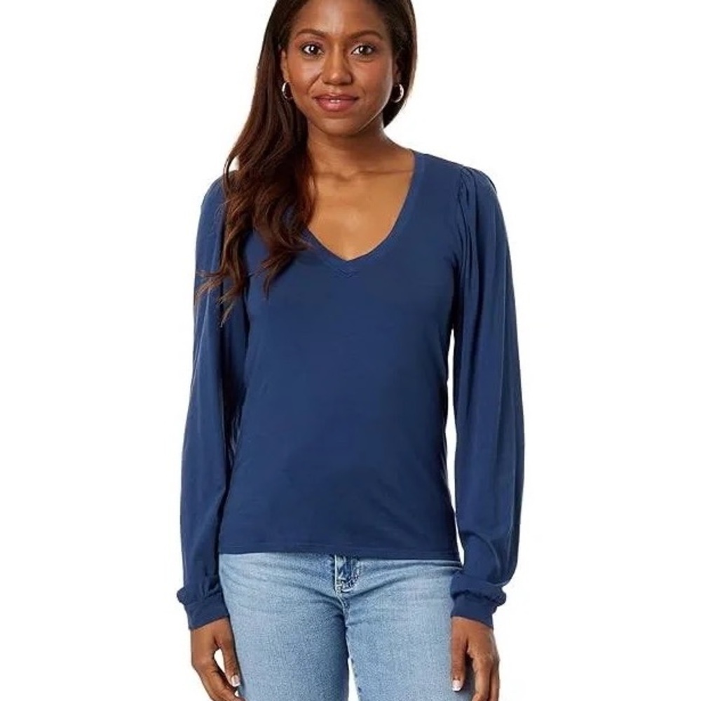 NWOT Bobi Las Angeles V-Neck Puff Sleeve Tee